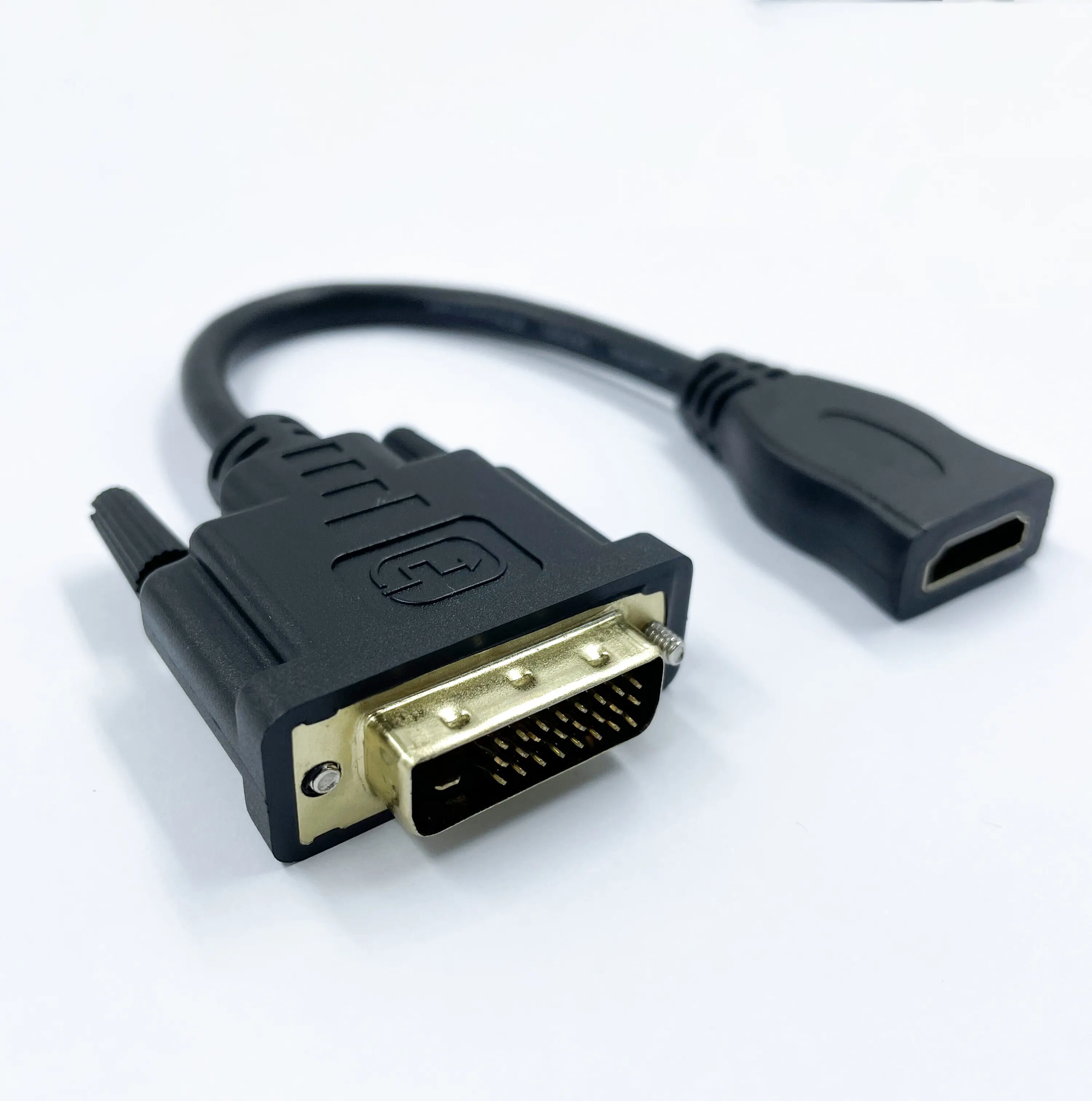 Factory Direct High Quality Gold Plated 4Kx2K 1080p 19+1 Bare Copper DVI Male to HDMI Female Adapter Cable