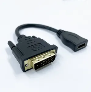 Cable adaptador DVI macho a HDMI hembra, cobre desnudo, chapado en oro, 4K x 2K 1080p 19 + 1, directo de fábrica, alta calidad