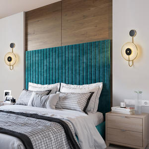 Lámpara de Pared Nórdica Moderna de Cobre y Mármol, Lámpara de Lujo para Sala de Estar, Comedor, Dormitorio, Cabecera, Pared de Fondo con Luz Personalizada - Product Image 2