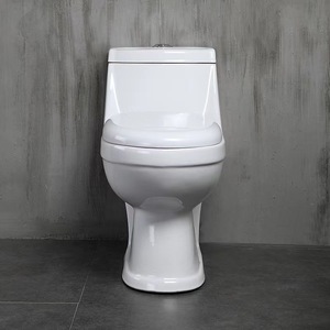 Chất lượng cao Thiết bị vệ sinh dual-tuôn ra hình vuông một mảnh gốm <span class=keywords><strong>WC</strong></span> nhà vệ sinh P-trap thoát nước trong phòng tắm - Product Image 2