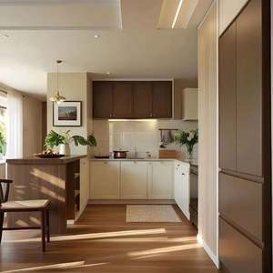 Customized <b>Cream</b> Wood Style Wooden Furniture Bookshelf <b>Sideboard</b> Cabinet Dining Table for Home Living Room and Villa - Product Image 4