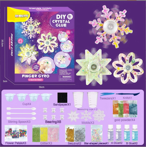 Kit de moules DIY pour gyroscope à doigts en colle cristalline, jouet sensoriel fonctionnel anti-stress pour la création artisanale - Product Image 1