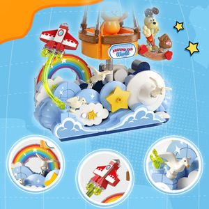 Décorations de bureau, ornements, bateau à voile du monde, blocs de construction, puzzle, éducation précoce, montgolfière, ornements de marée - Product Image 5