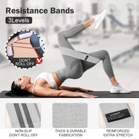 Bande de Résistance en Tissu Tricoté Marron Dégradé Multi-Tailles Personnalisable pour Pilates, Yoga, Danse, Entraînement des Jambes et du Tronc