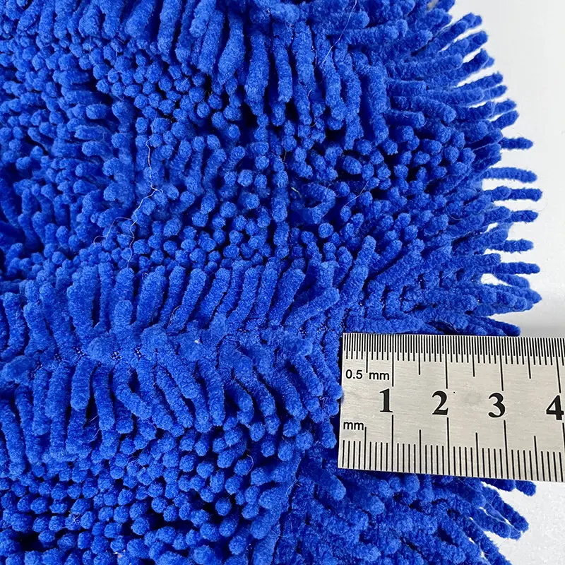 Tissu en microfibre de Chenille, Chenille microfibre, tapis 100% Polyester, Shaggy, serpillière