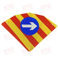7 ans personnalisé impression UV flèche Indication réflecteur feuille avertissement de stationnement ventilateur réfléchissant pour voiture camion