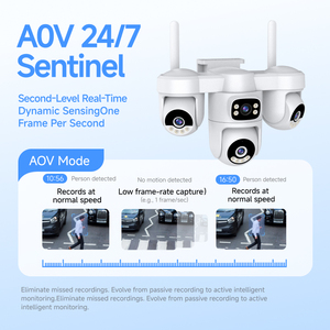 กล้องวงจรปิด AI CCTV แบตเตอรี่ 4G พลังงานแสงอาทิตย์ ระบบรักษาความปลอดภัย วิดีโอ<span class=keywords><strong>บ้าน</strong></span> 4K PTZ กล้องวงจรปิด WiFi 12MP แผงโซลาร์เซลล์ การ์ดหน่วยความจำ - Product Image 3