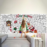 Affiche à colorier graffiti, nappe interactive, excellent cadeau pour enfants, divertissement interactif, affiche graffiti de Noël