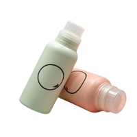 Xypackaging 1000ML 32/33.8oz Botol Plastik HDPE Bulat Kosong Warna Pink Hijau dengan Tutup Ulir untuk Deterjen Cair Harga Distributor