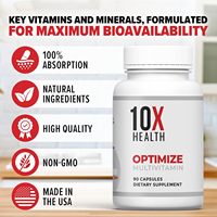 10X Health Optimize Multivitamines Méthylées pour Hommes et Femmes - Formule 34 en 1