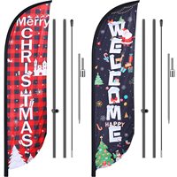 Marketing personnalisé publicité promotionnelle vente ouverte café café plage plume bannière kit sol pointe larme drapeaux à vendre