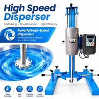 Disperseur de laboratoire haute vitesse 2L pour mélange chimique, machine de dispersion par cisaillement verticale avec broyeur