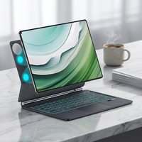 Hızlı Kargo, Huawei MatePad Pro 11 " 2022/2024 ile Uyumlu, Dahili Dokunmatik Yüzeyli ve 7 RGB Arka Aydınlatmalı Manyetik Klavye
