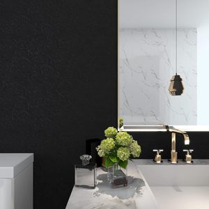 Papel Tapiz ORON Texturizado en Relieve 3D Negro, Vinilo Autoadhesivo Despegable con Acabado de Seda para Decoración de Paredes - Product Image 3