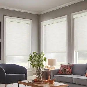 Ofis ve ev için Windows işık filtreleme stor perdeler için özel boyut UV koruma ücretsiz-Stop akülü silindir tonları
