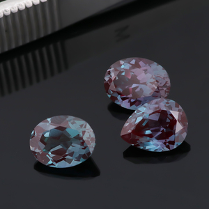 Pierres précieuses de haute qualité cultivées en laboratoire, taille ovale, <span class=keywords><strong>alexandrite</strong></span> cultivée en laboratoire, pierres précieuses à changement de couleur avec certificat GRC, <span class=keywords><strong>prix</strong></span> par <span class=keywords><strong>carat</strong></span> - Product Image 4