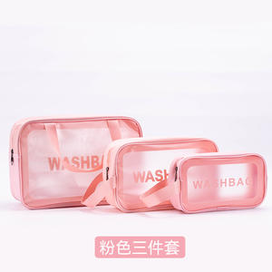 Bolsa de Aseo Portátil de Viaje para Mujer, Personalizable, Impermeable, de Gran Capacidad, Bolsa de Maquillaje de PU, Bolsa de Playa - Product Image 4