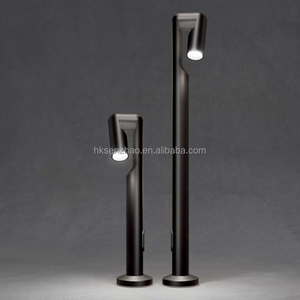 Lampadaire LED de jardin SENZHAO, poteau vertical incurvé, tête simple, étanche IP65, en aluminium, pour cour, allée, pelouse - Product Image 2