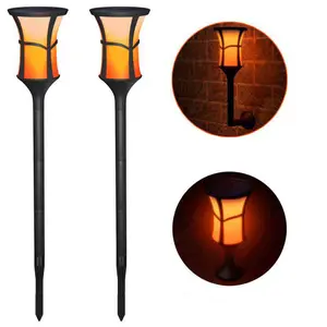 Vase Sales Solar 96 LED Flammen licht Garten Dual-Use-Erdung stecker Rasen lampe Multi-Mode Outdoor Regenschutz Wand leuchte Factory Direct