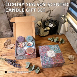 Bougie parfumée avec couvercle et boîte, marque privée, lavande, cire de soja naturelle, luxe, 12 oz, parfum gourmet plus intense pour bougie - Product Image 2