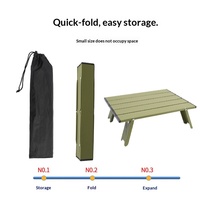 Table de camping pliante ultra-légère portable en alliage d'aluminium 5 couleurs pour café et thé en plein air