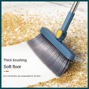 <span class=keywords><strong>2023</strong></span> nuevo juego de escoba plegable para el hogar de interior recogedor pala de basura escoba de barrido de pelo con cabeza de cerdas bolsa empaquetada de palo de acero - Product Image 4