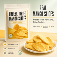 Tranches de mangue croustillantes lyophilisées 18g en sachet, prêtes à consommer, non frites, pour importateurs, propriétaires de marques, acheteurs en gros et en vrac