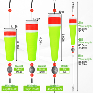 Flotteurs <span class=keywords><strong>de</strong></span> pêche lestés pour la pêche en eau salée, flotteurs <span class=keywords><strong>de</strong></span> type bouchon pour la pêche à la truite - Product Image 2