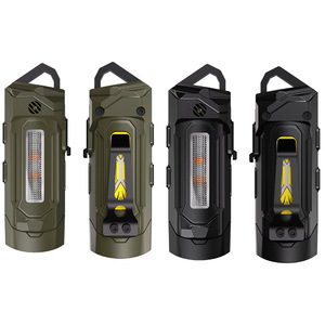 ไฟฉายขนาดเล็ก K220 ไฟ LED สีขาวแบบชาร์จไฟได้กลางแจ้งชาร์จ USB สีเขียวทหารสีดำ - Product Image 1