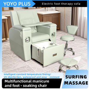 Sillón de Pedicura Multifuncional de Lujo para Salón, <span class=keywords><strong>Silla</strong></span> de SPA con Masaje de Pies por Vibración Eléctrica, Bañera para Pies e Iluminación LED - Product Image 4