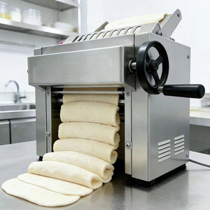 Macchina Elettrica Commerciale per Stendere la Pasta |   Rullo per Pasta in Acciaio Inossidabile per <span class=keywords><strong>Pizza</strong></span> e Croissant |   Spessore Regolabile da 1-4mm - Product Image 1