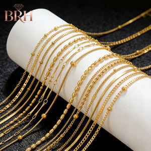 Dây chuyền mạ vàng 18K, dây chuyền thép không gỉ, dây chuyền kiểu Cuban - Product Image 4