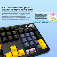 Clavier mécanique sans fil LX106 Ultra PBT pour jeu, combo clavier de jeu complet, RVB, commutateurs personnalisables à chaud, nouveau, tri-mode