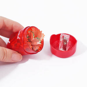 Foska Artículos de <span class=keywords><strong>papelería</strong></span> escolar Uso multiusos Cortadores de lápiz manuales de plástico de un agujero de color brillante para estudiantes - Product Image 3