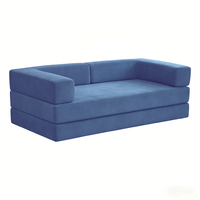 Canapé-lit modulaire inclinable avec revêtement en velours, rembourrage en éponge, confort personnalisable pour appartement, hôtel, atelier, design moderne