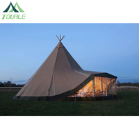 Grande tente de réception, mariage, hôtel, café, glamping, safari, tipi, camping en plein air, tente pyramide indienne imperméable