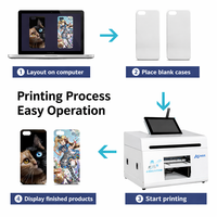 Printer UV Flatbed A5 Baru 2026 dengan Pemindaian AI untuk Gantungan Kunci Akrilik, Casing Ponsel, Kotak Hadiah - 20x20cm Pencetakan Personalisasi
