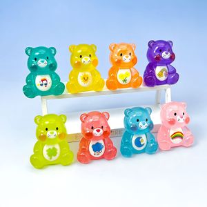 Ours arc-en-ciel lumineux, accessoires de bijoux DIY, porte-clés, pendentif, accessoires de mode, jouets, vente en gros, petits cadeaux - Product Image 4