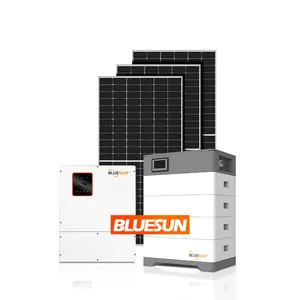 BLUESUN定制家用太阳能系统8KW 10KW 12KW 15KW混合太阳能储能系统一体机安装方便
