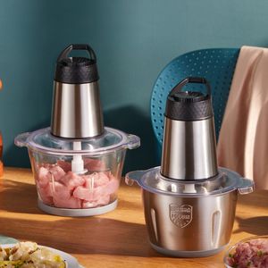 مفرمة لحم كهربائية محمولة جديدة بثلاث سرعات وسعة 2 لتر مع غلاف زجاجي، خلاط متعدد الوظائف لتحضير الطعام للاستخدام المنزلي - Product Image 5