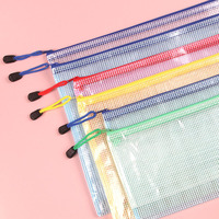 Paquete de 15 Fundas para Documentos de Malla Impermeable en 5 Colores a Precio Económico, Fundas para Documentos A4 + A5 + A6, Carpeta para Documentos con Cierre para Recibos