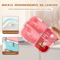 Boîte à lunch isotherme Yuedisi, nouveau design, anti-fuite, en acier inoxydable, 3 compartiments, pour enfants, pour l'école