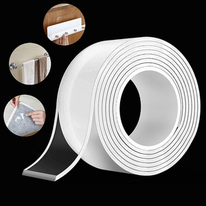 Cinta Adhesiva de Doble Cara de Alta Viscosidad para Alfombras y Tapetes, Gel Acrílico Activado por Agua, Lavable y Transparente - Product Image 2