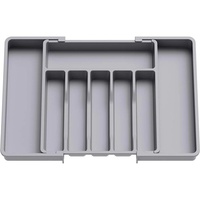 Organizador de Cubiertos para Cajón con 8 Compartimentos, Porta Cubiertos Expandible para Cocina
