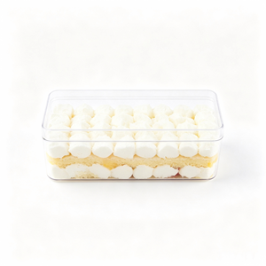 Boîte de conservation pratique en plastique PS transparent, de qualité alimentaire, avec couvercle de fermeture, pour gâteau à étages, mousse, tiramisu, biscuits, desserts - Product Image 2
