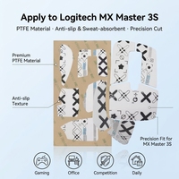 Stiker motif Suede, stiker Mouse Anti Slip, stiker penutup penuh/setengah, stiker Mouse untuk Logitech MX master 3s Gaming