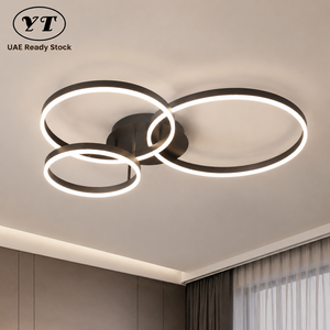 Modern Ring Led <b>Ceiling</b> <b>Light</b> Acrylic Iron <b>Remote</b> Dimmable Surface Mount For Living Room Bedroom Home Decoration - Product Image 1