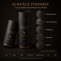 Tubo in Carta Kraft Avvolta a Spirale Personalizzato OEM per Caffè e Tè Speciali con Rivestimento per Alimenti Certificato FSC BRC