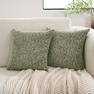 手工制作装饰枕套 18x18 条纹抱枕套 纹理枕套 农舍装饰靠垫套 - Product Image 6