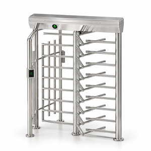 Portillon tournant bidirectionnel pleine hauteur anti-écrêtlement avec lecteur biométrique RFID pour la sécurité des entrées de communautés et d'entreprises - Product Image 4